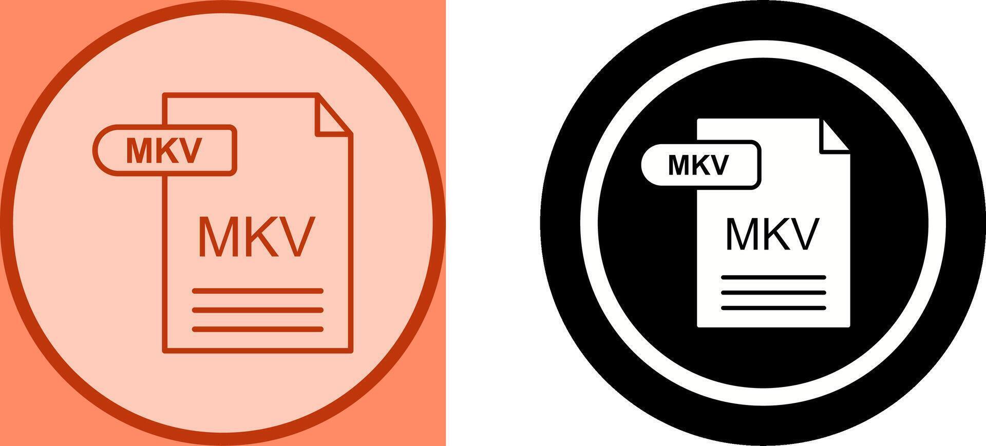 MKV Icon Design vector