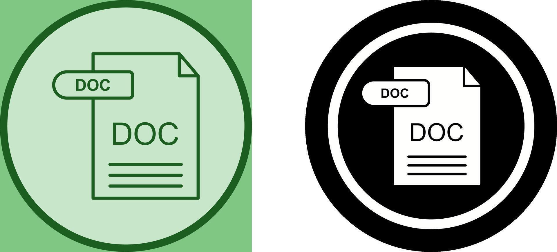 DOC Icon Design vector