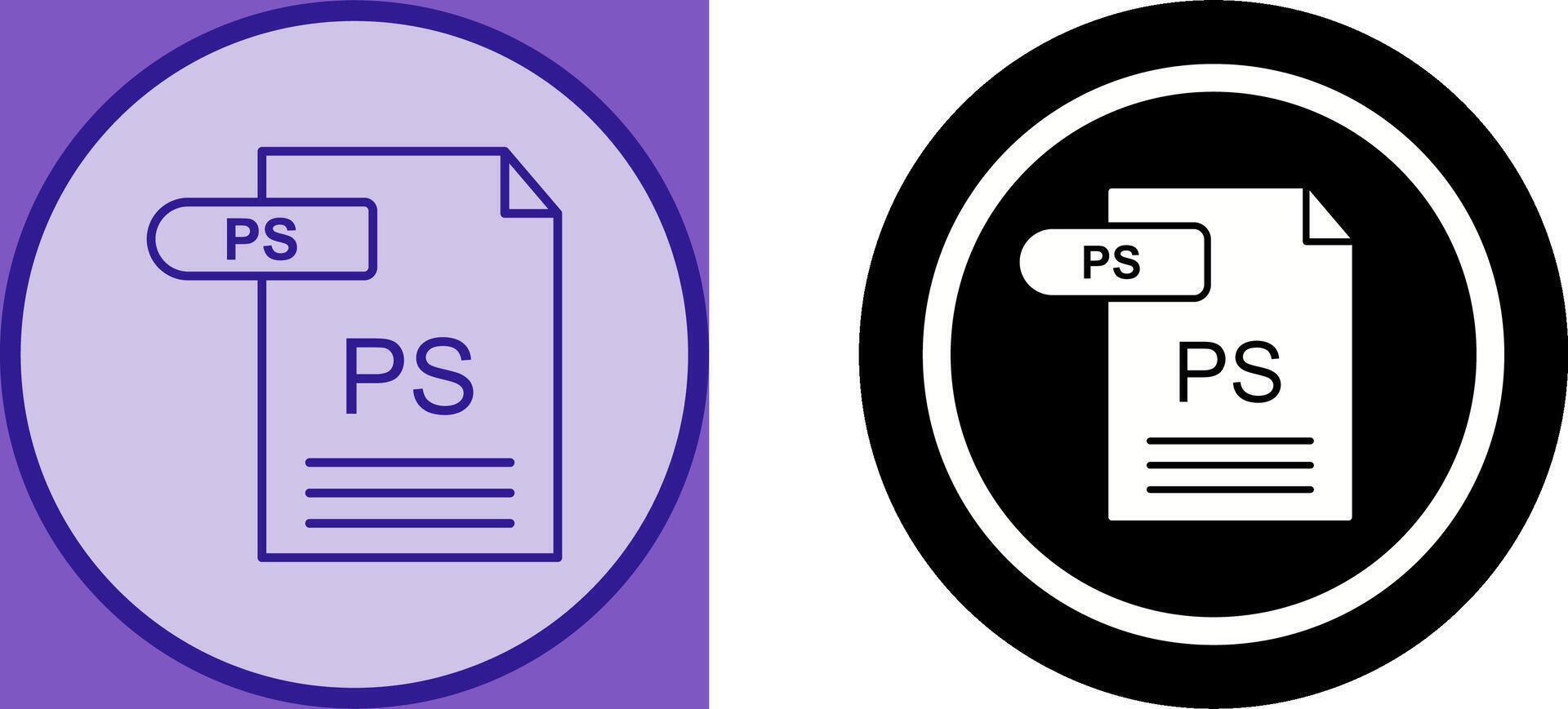 PS Icon Design vector
