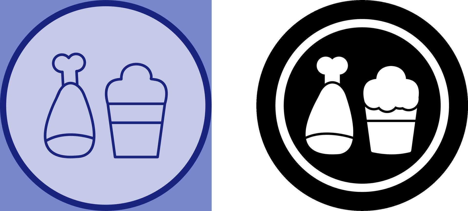 Food and Beer Icon Design vector