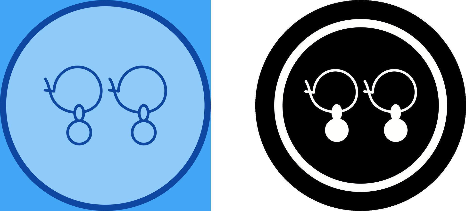 Earrings Icon Design vector