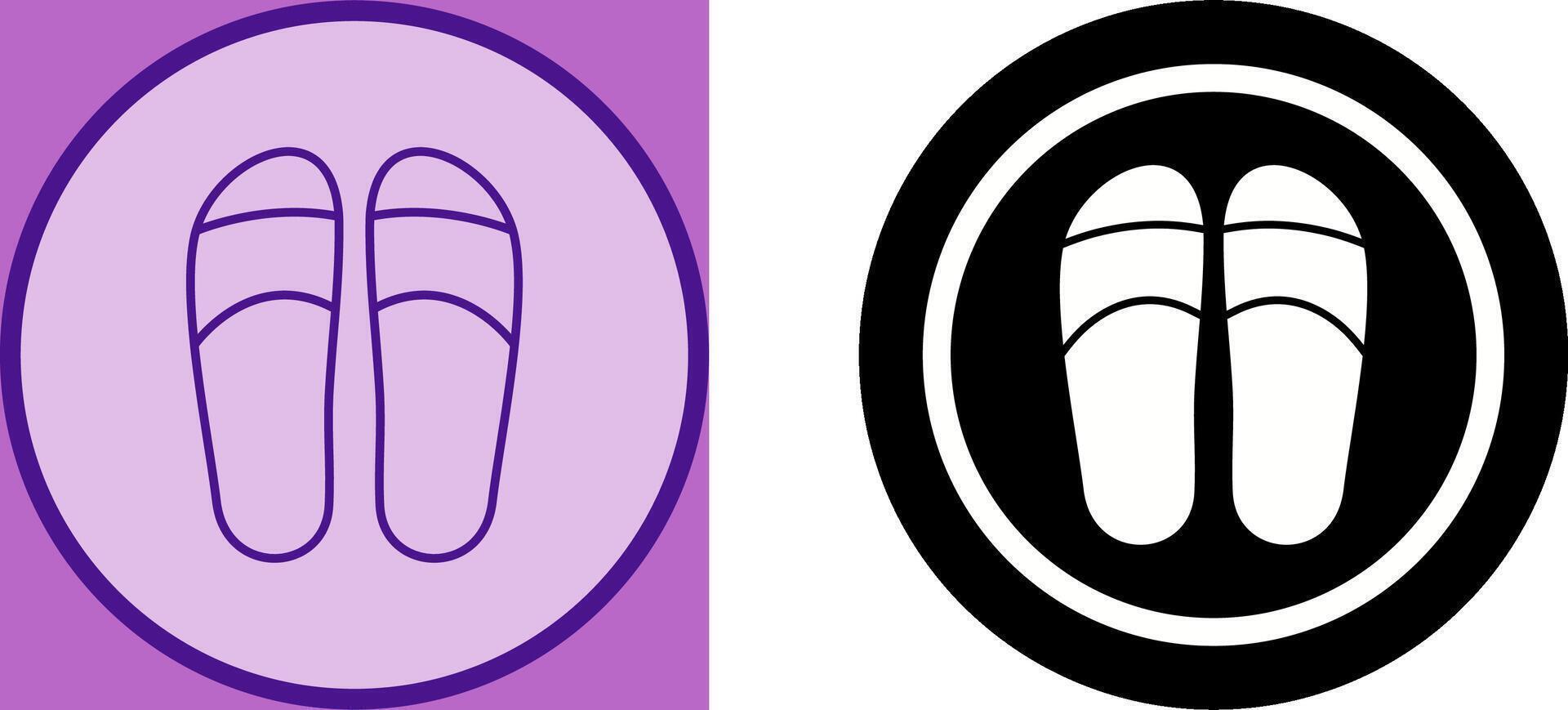 Slippers Icon Design vector