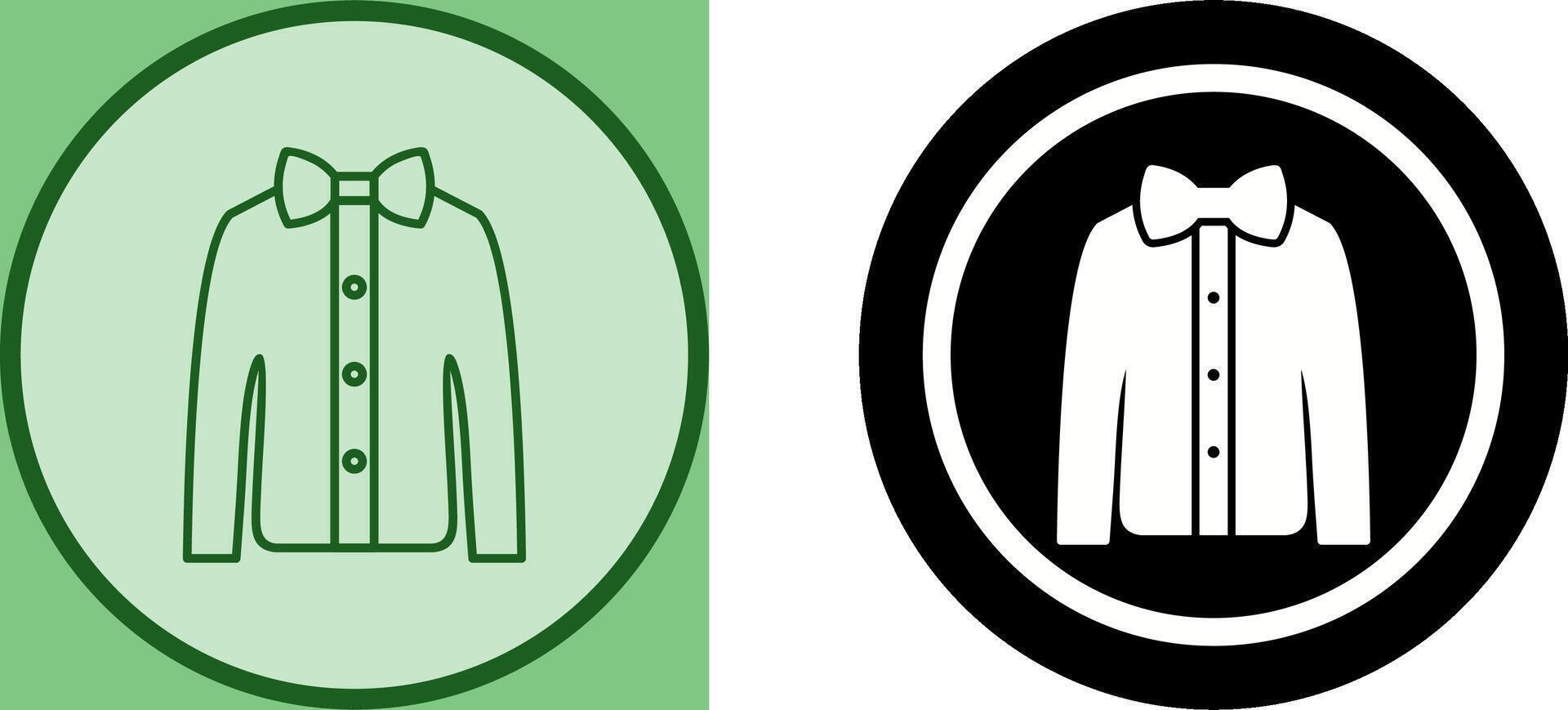 Shirt with Bow Icon Design vector