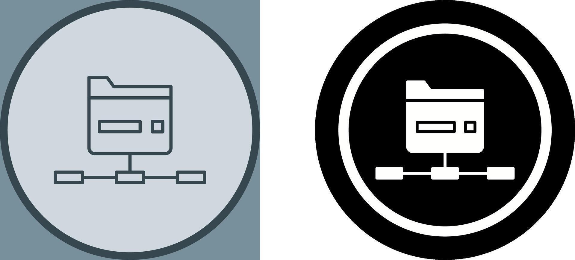 Network Folder Icon Design vector