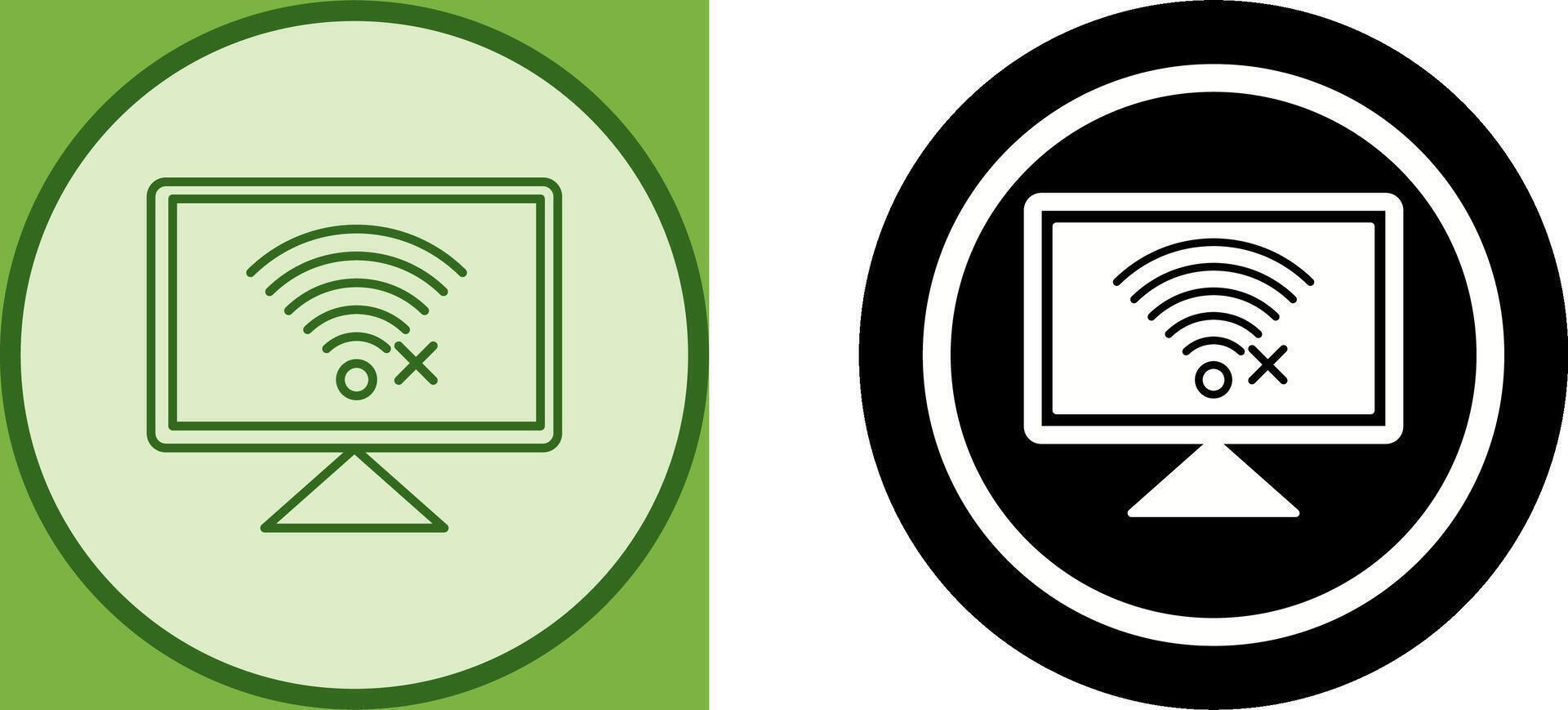 Disconnected Network Icon Design vector