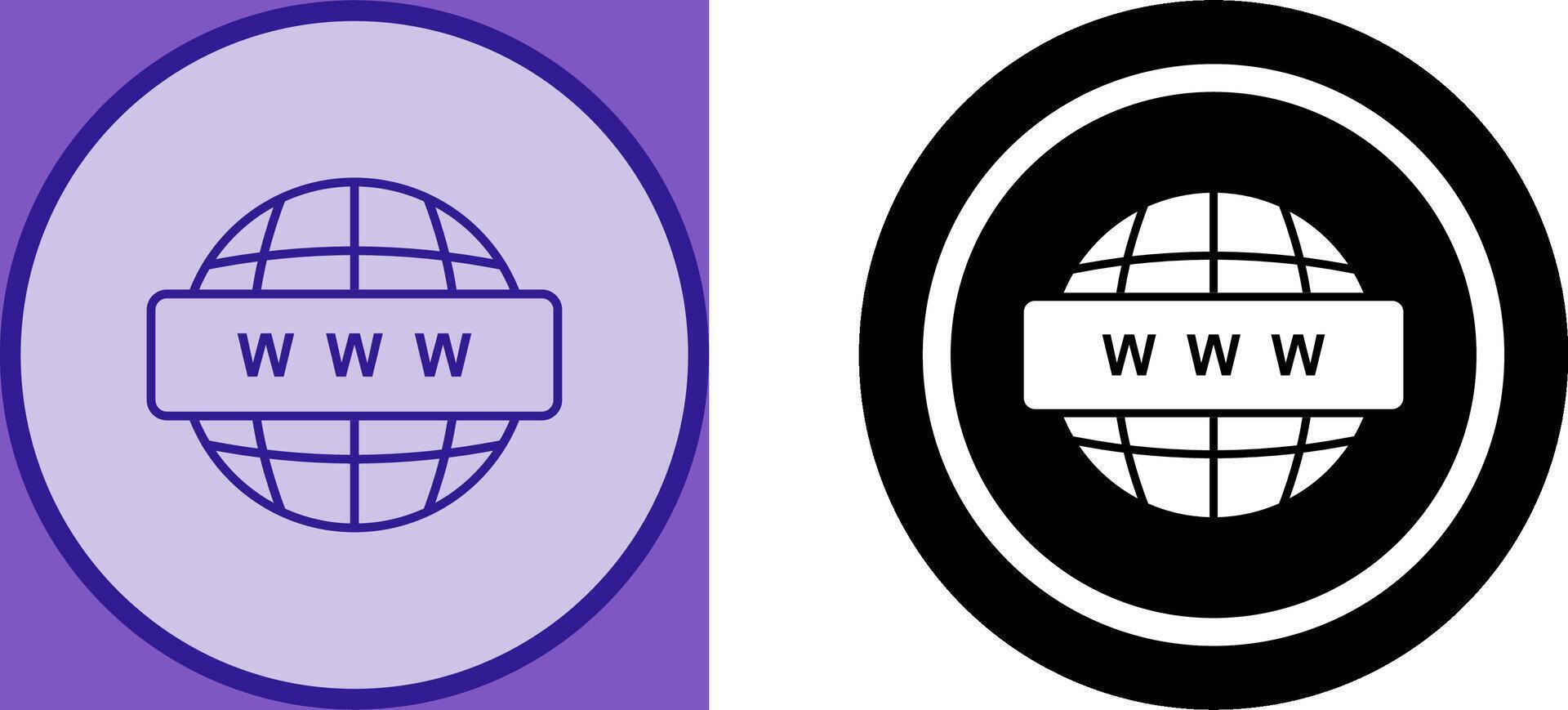World Wide Web Icon Design vector