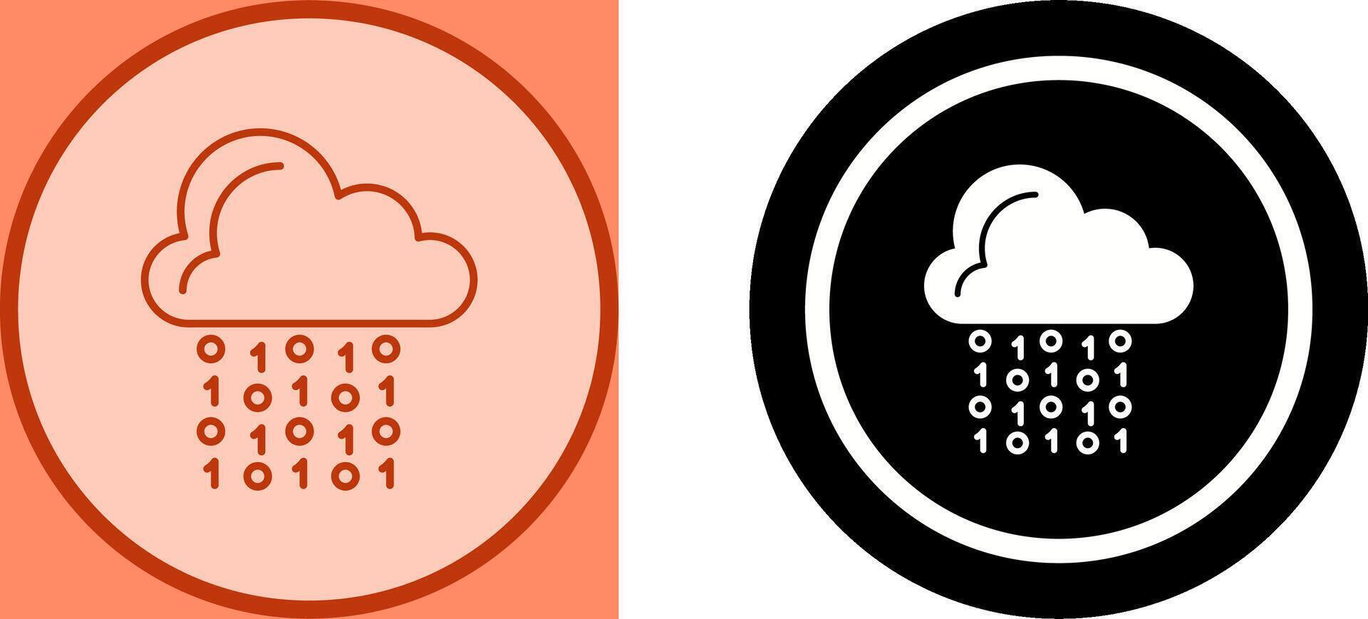 Cloud Coding Icon Design vector