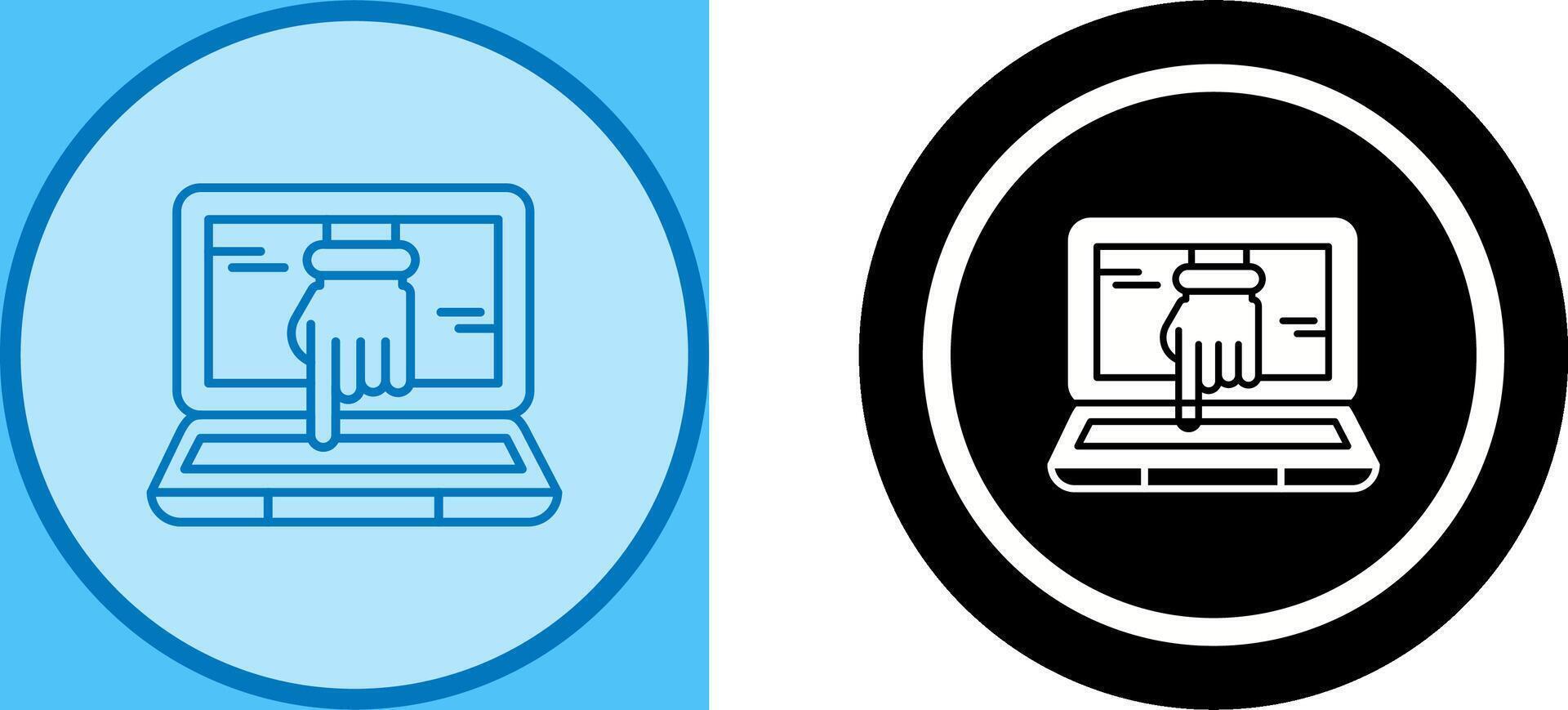 Computer Hacking Icon Design vector