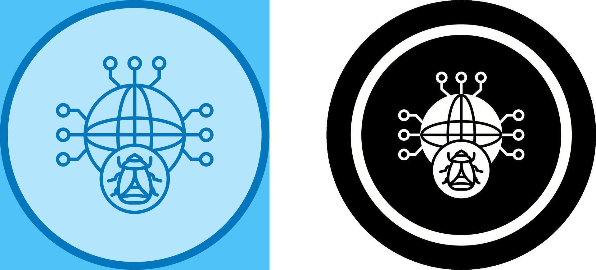 Global Malware Icon Design vector