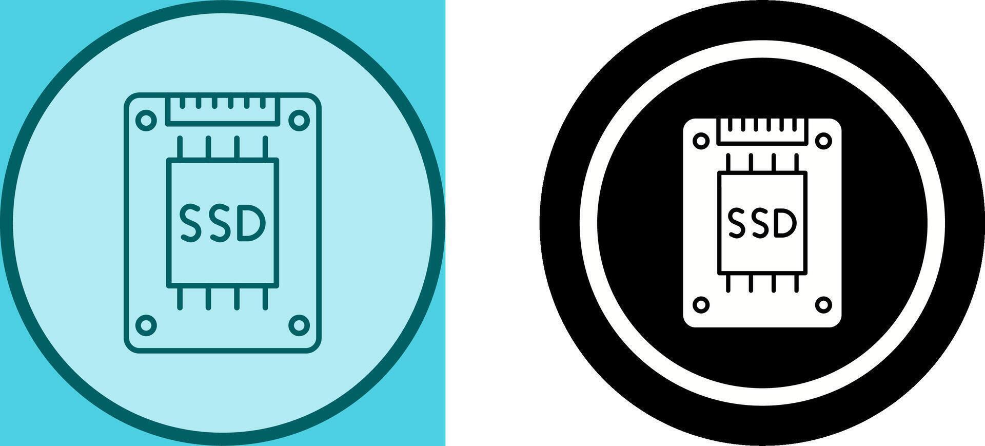 Ssd Icon Design vector