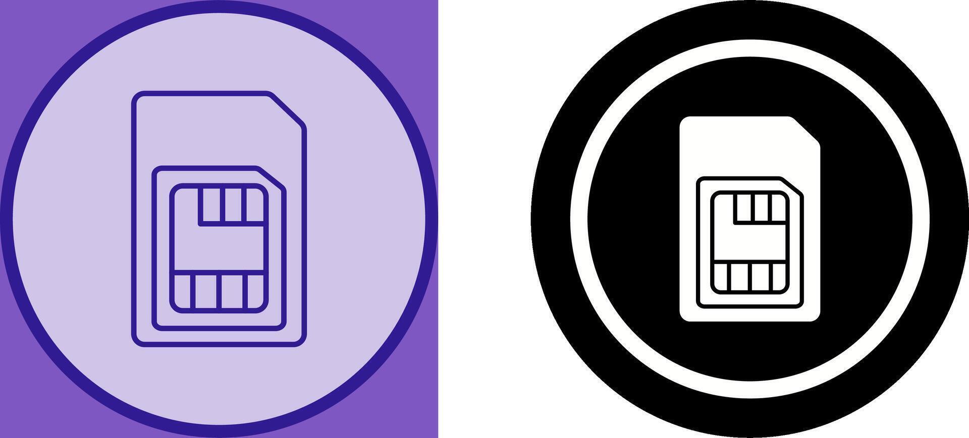 Sim Card Icon Design vector
