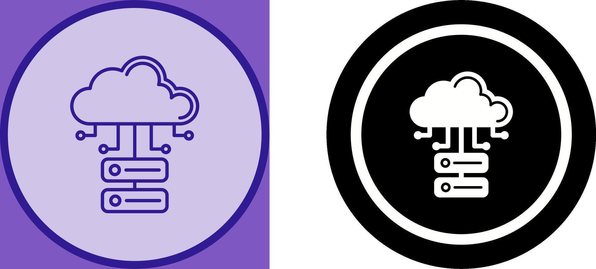 Cloud Database Icon Design vector