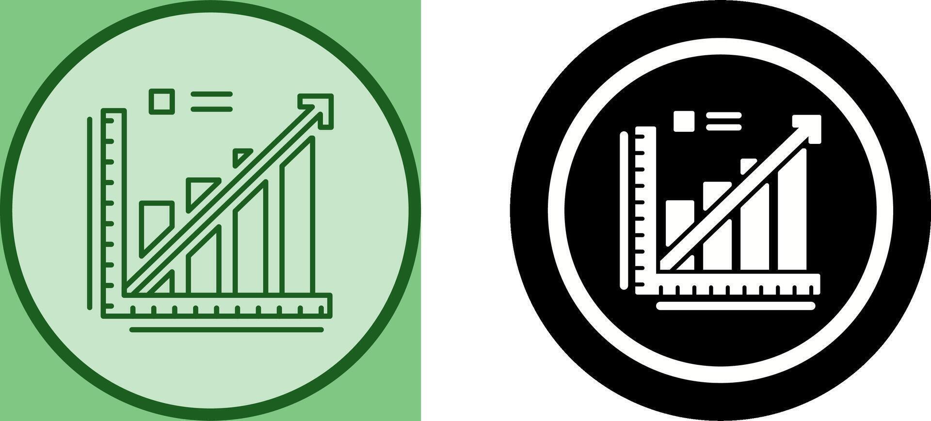 Line Graph Icon Design vector