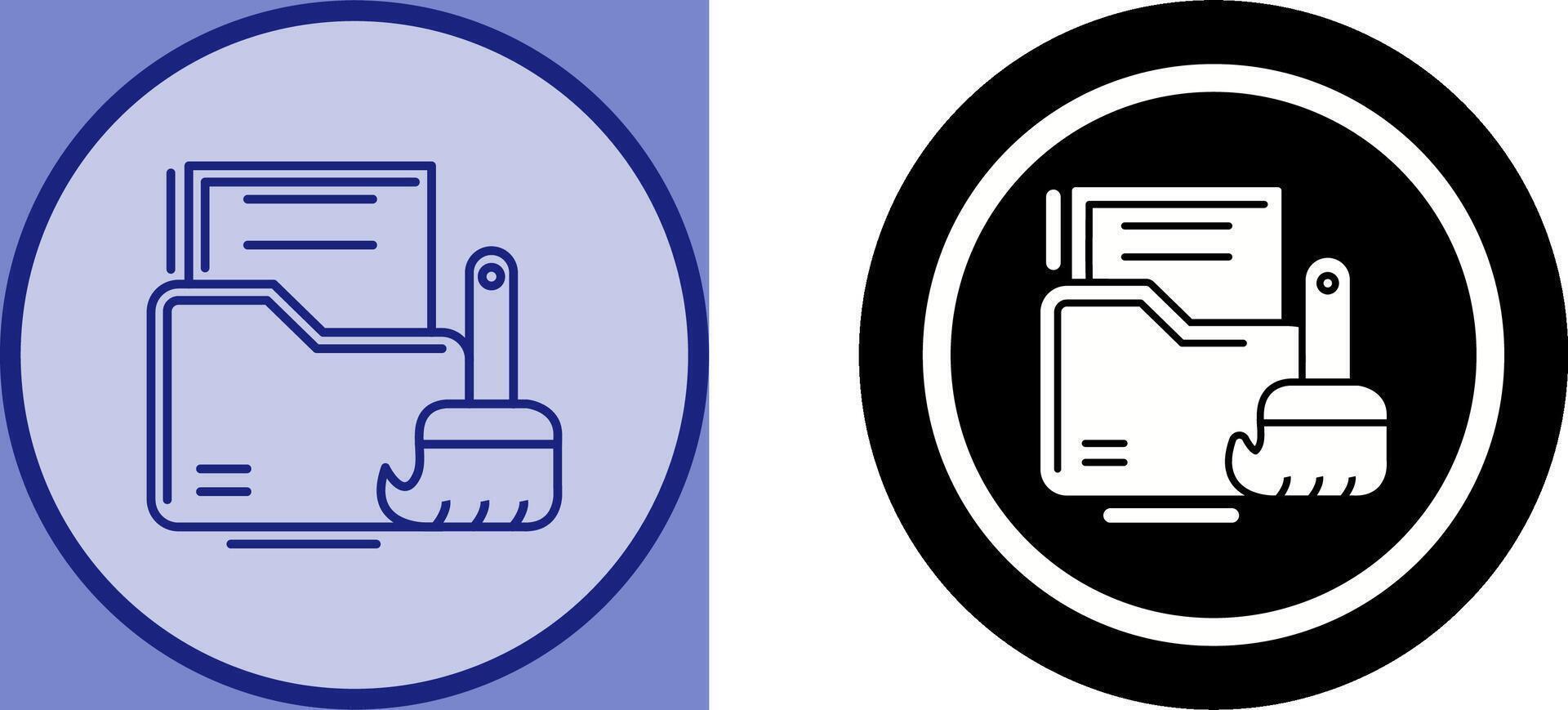 Data Cleaning Icon Design vector