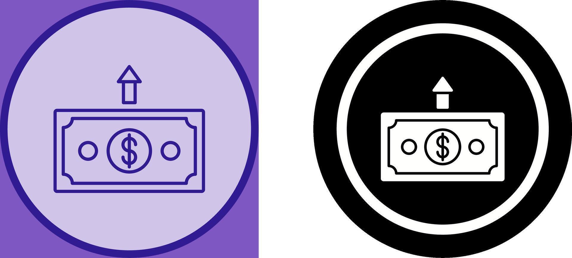 Money Up Icon Design vector