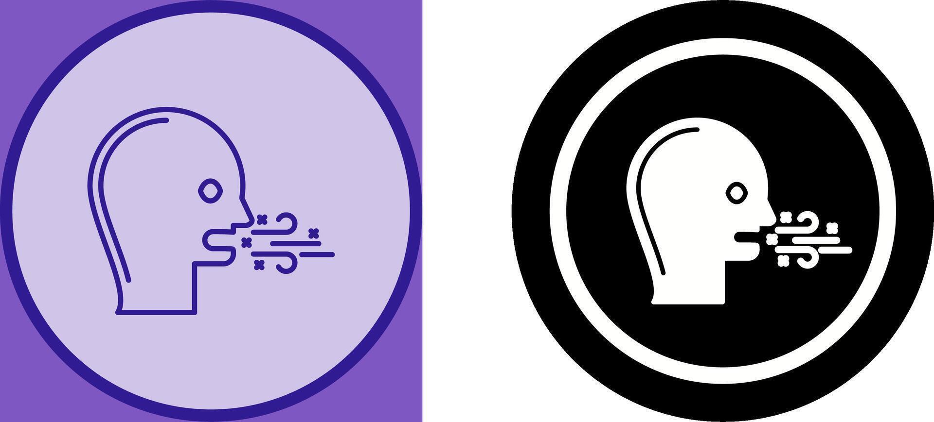 Bad Breath Icon Design vector