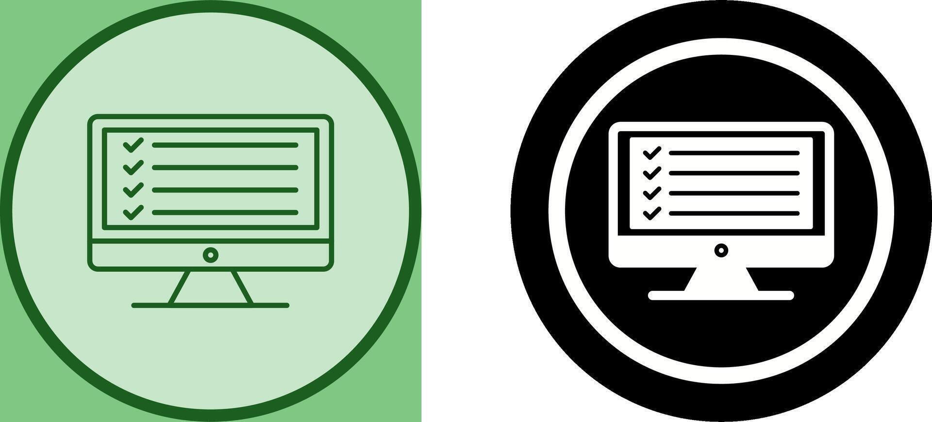 Online Checklist Icon Design vector