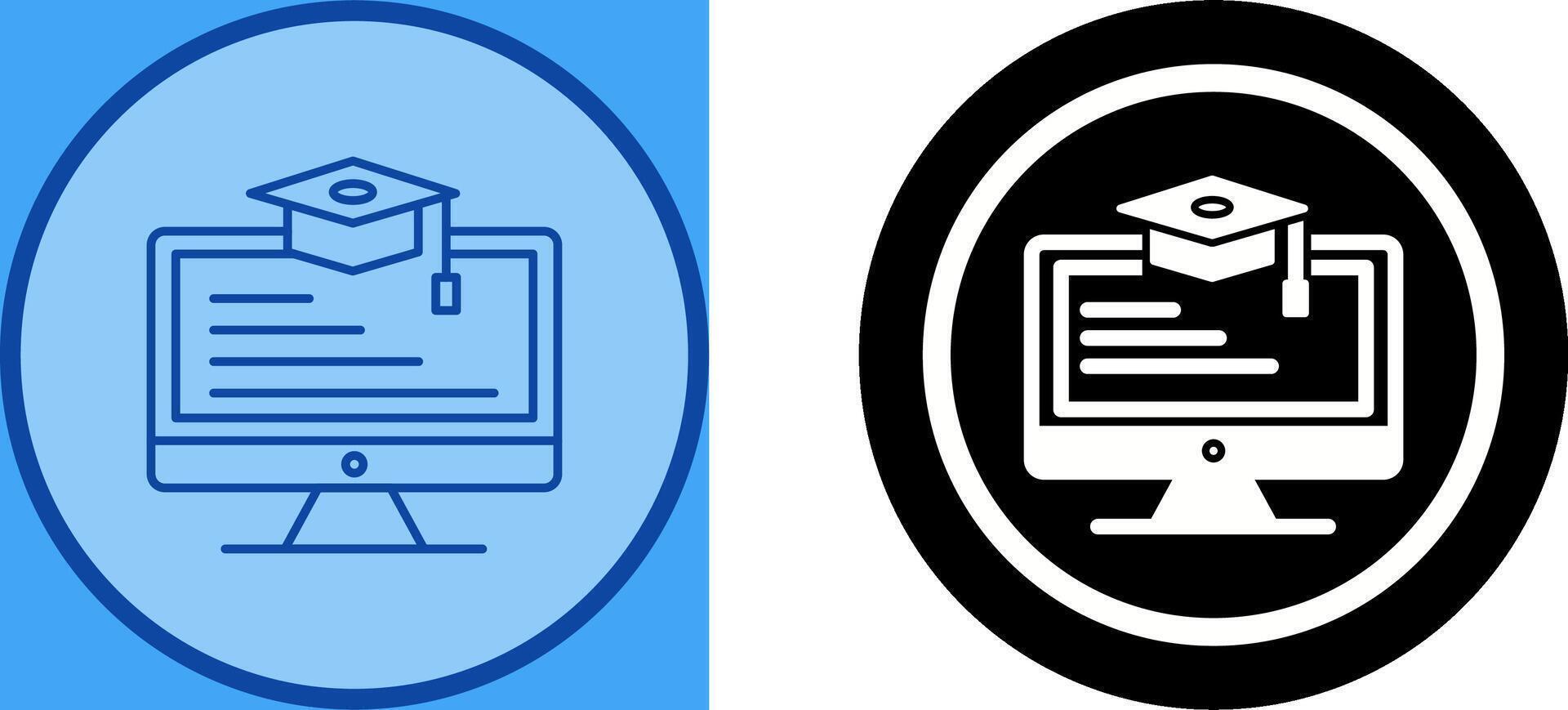 Online Learning Icon Design vector
