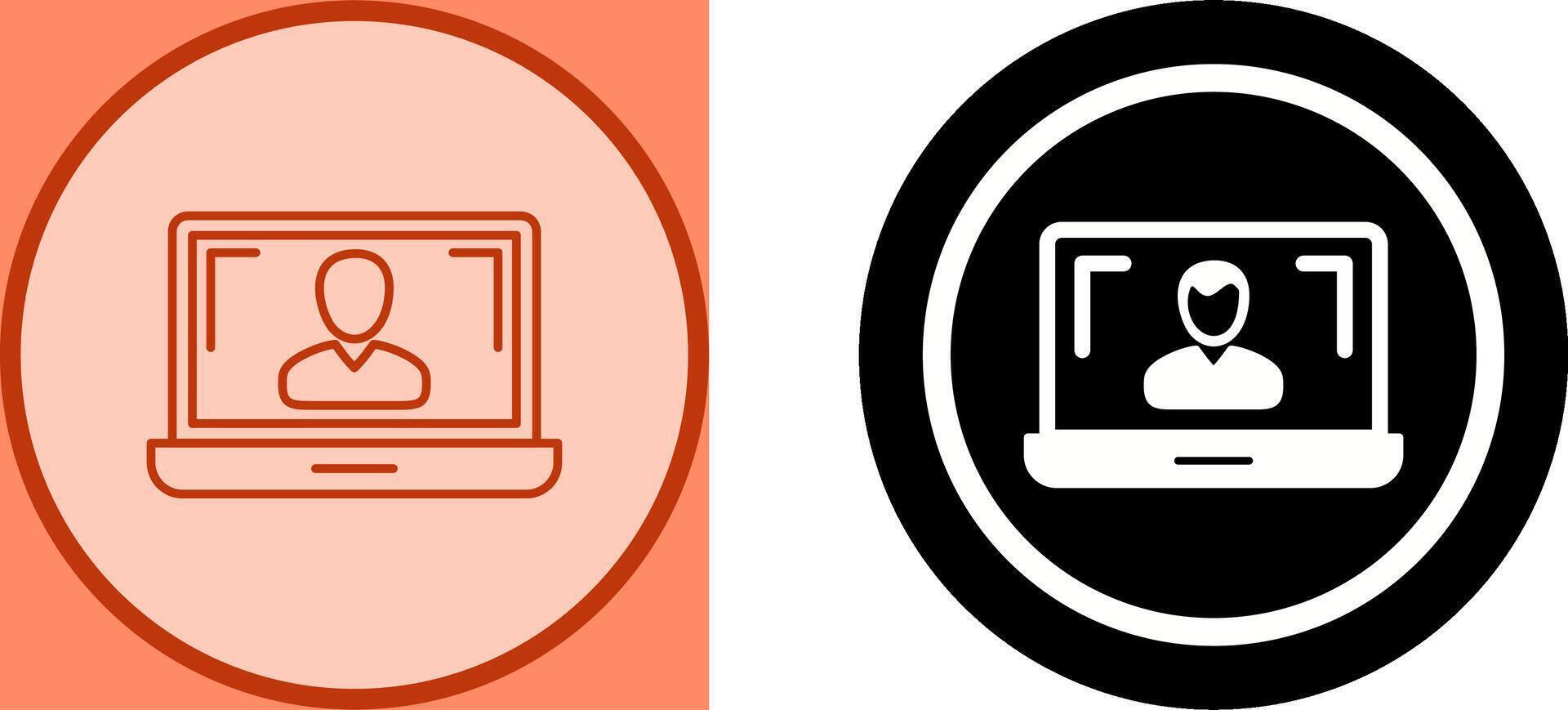 Online Lesson Icon Design vector