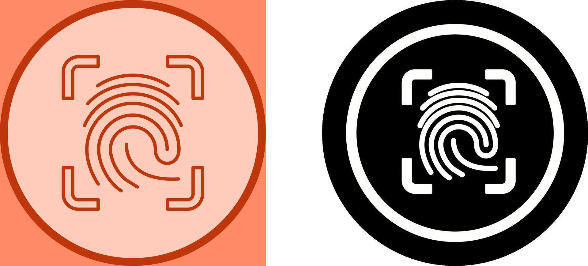 Finger Print Icon Design vector