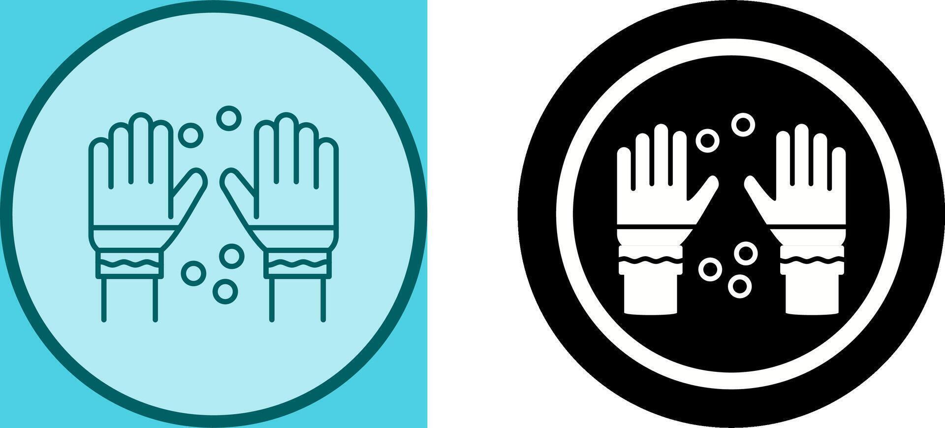Winter Gloves Icon Design vector