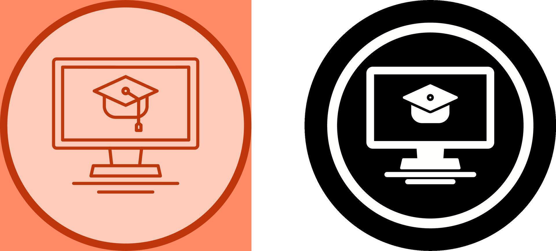 Online Course Icon Design vector