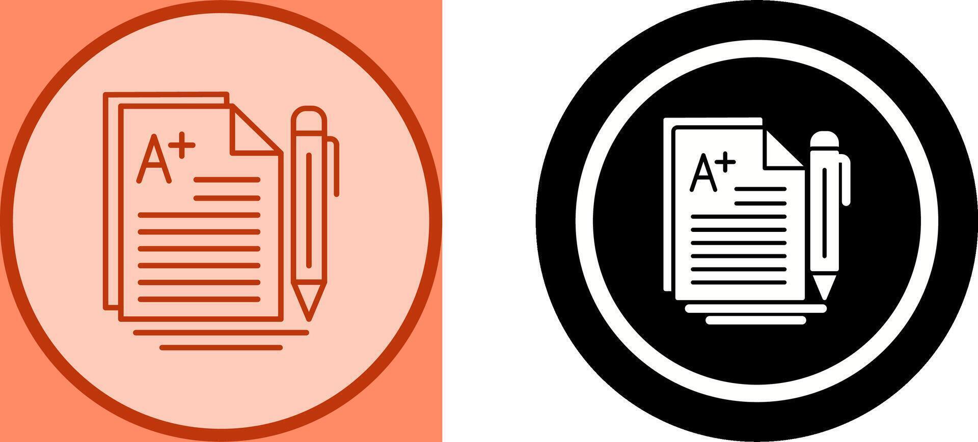 A Grade Icon Design vector