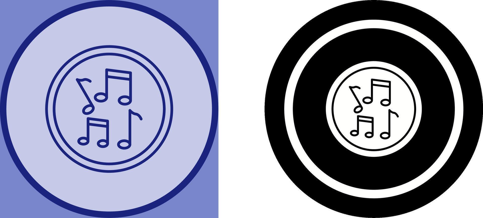Musical Notes Icon Design vector