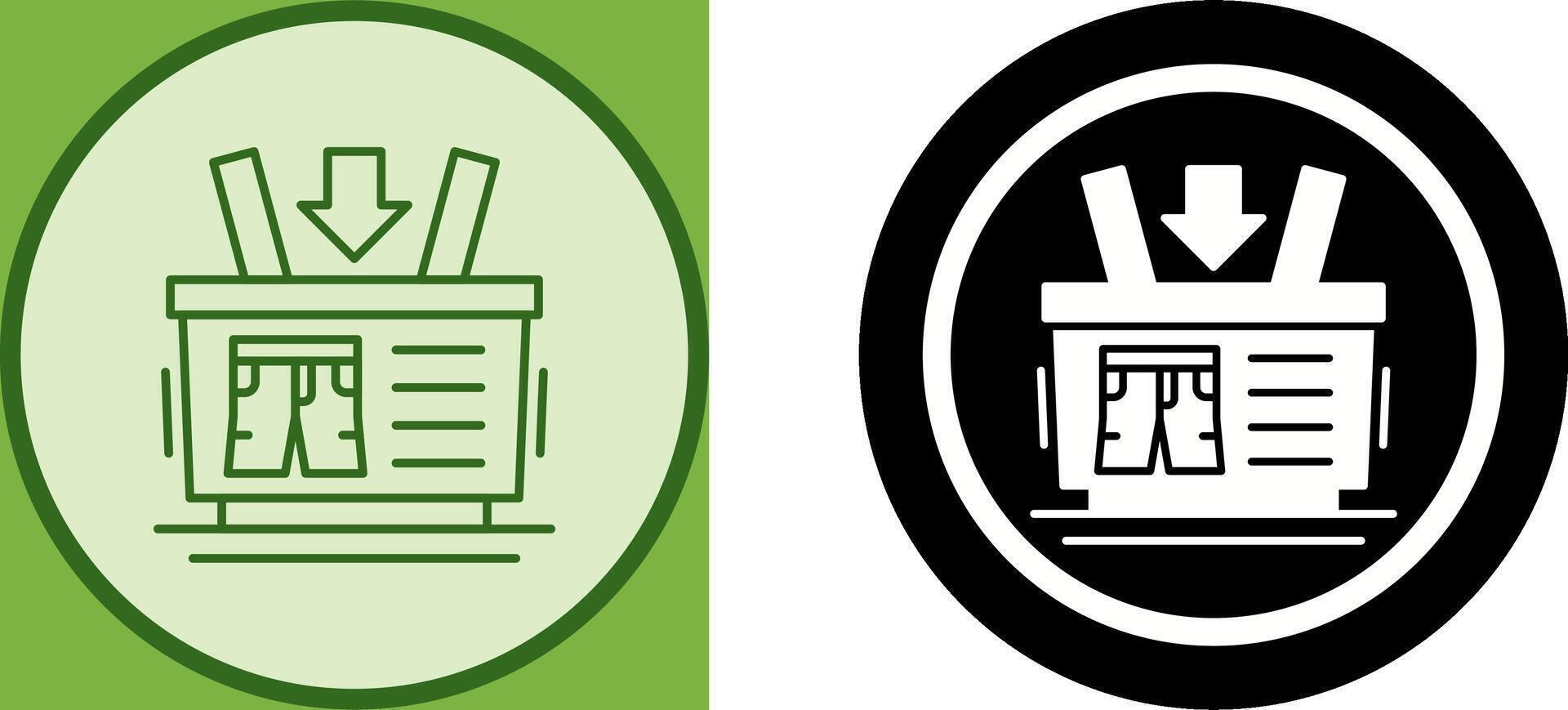 Shopping Basket Icon Design vector