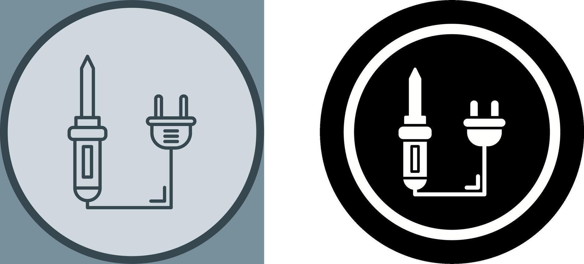 Soldering Iron Icon Design vector