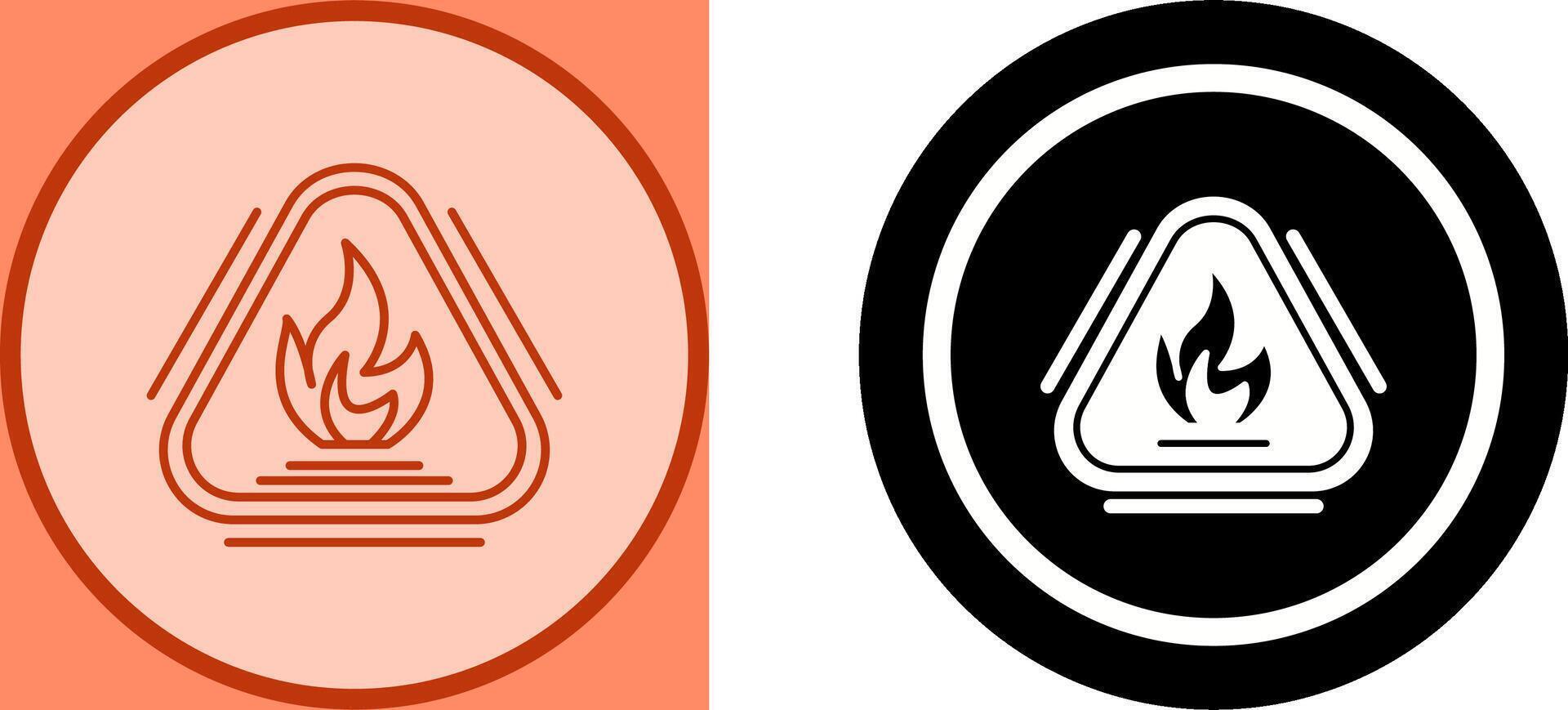 Caution Fire Icon Design vector