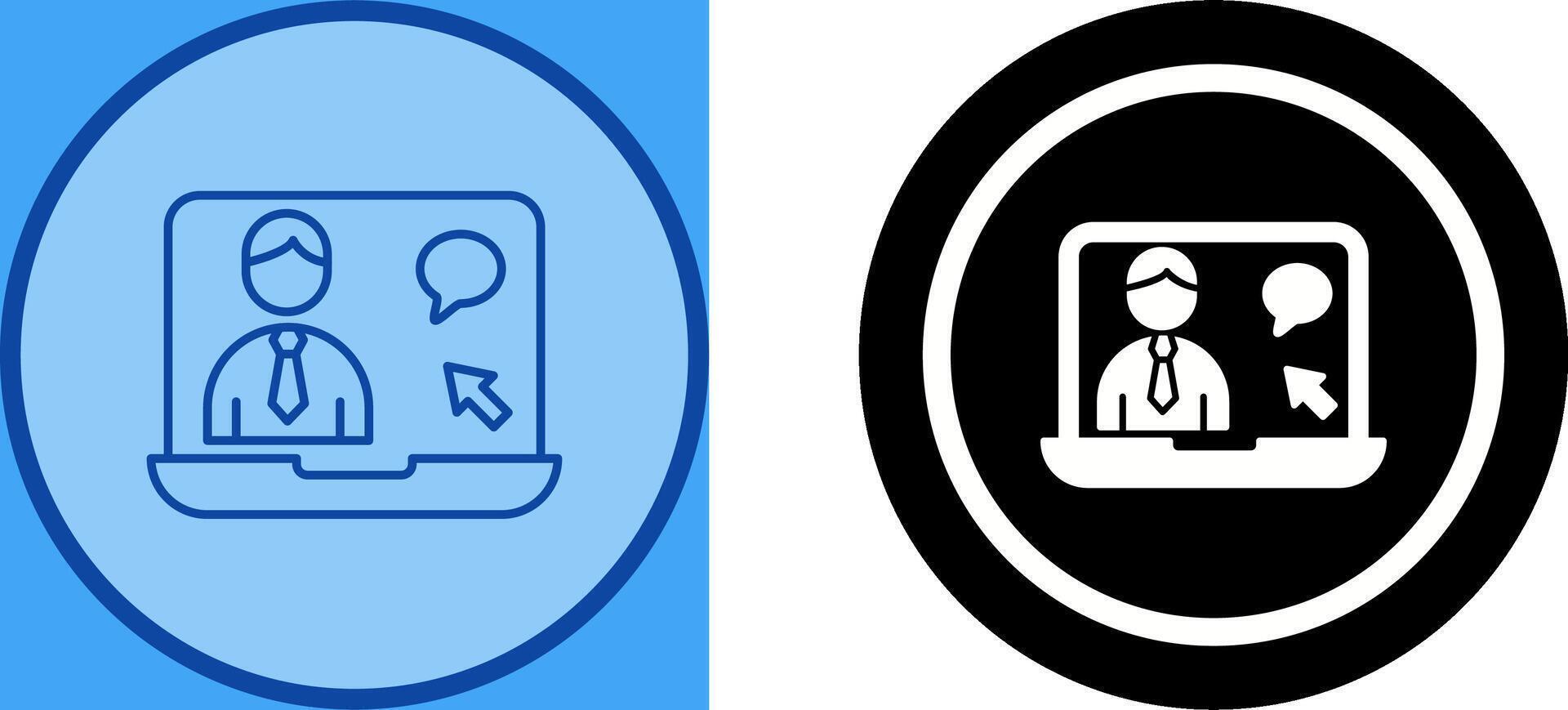 Online Interview Icon Design vector