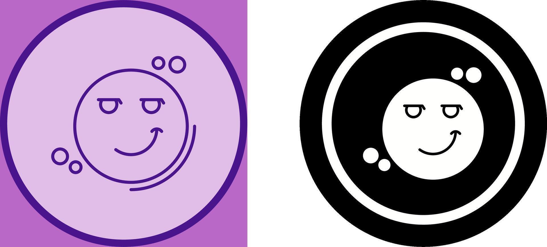 Smirk Icon Design vector