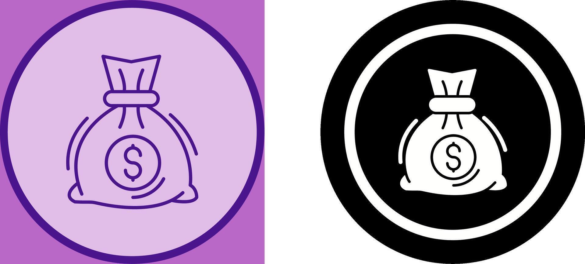 Money Bag Icon Design vector