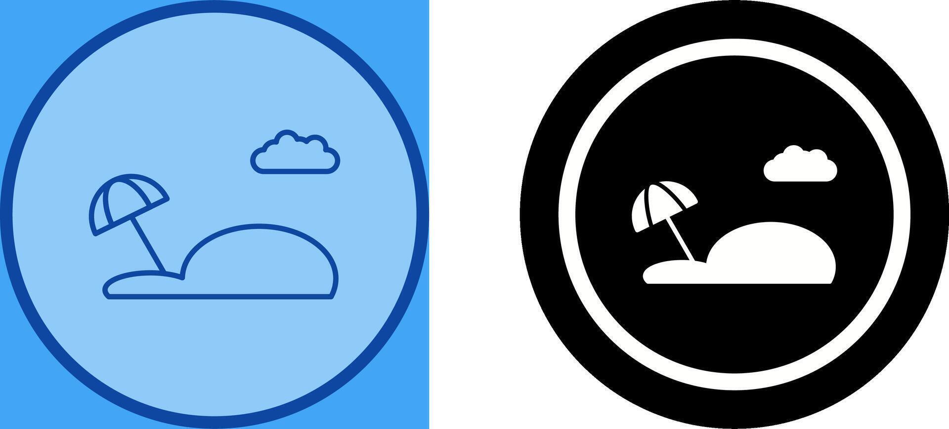 Beach Icon Design vector