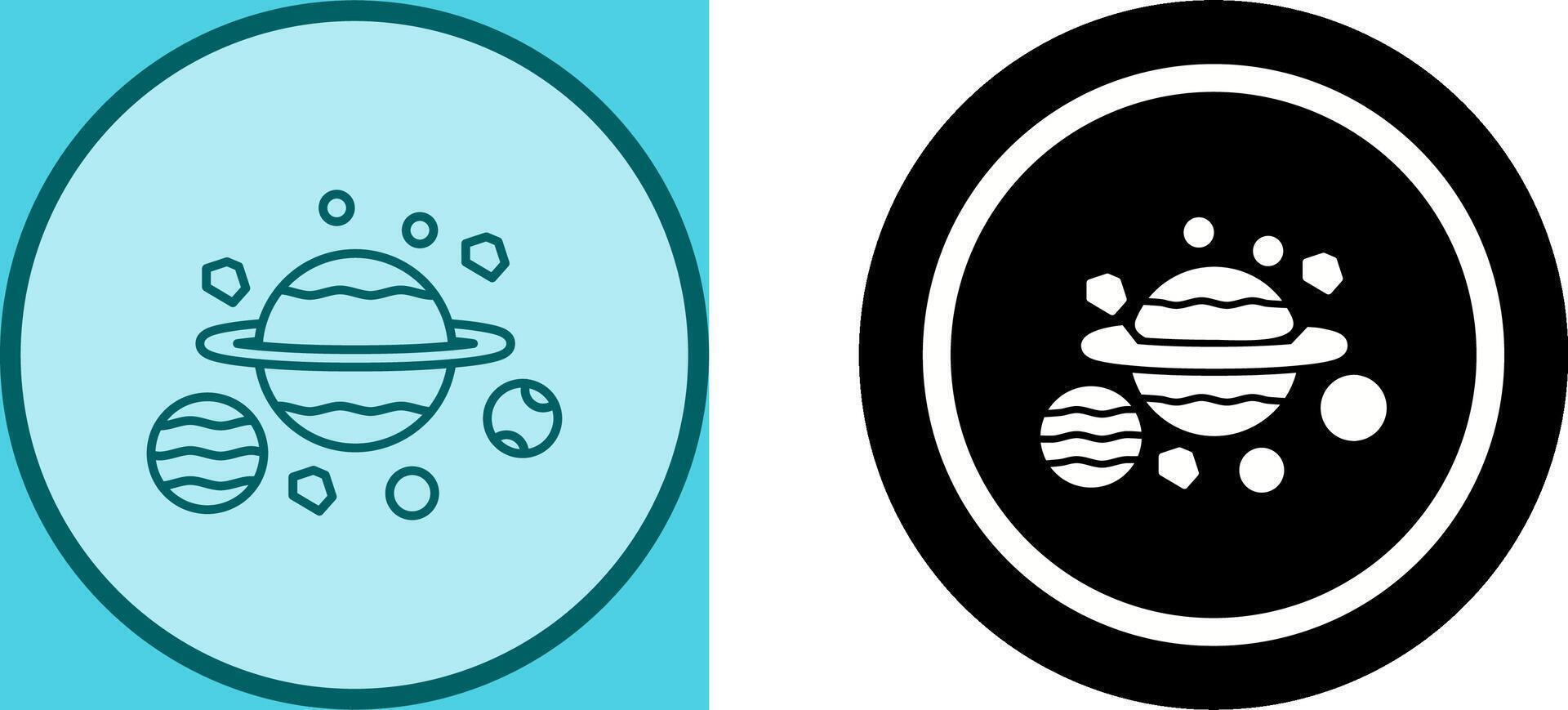 Planets Icon Design vector