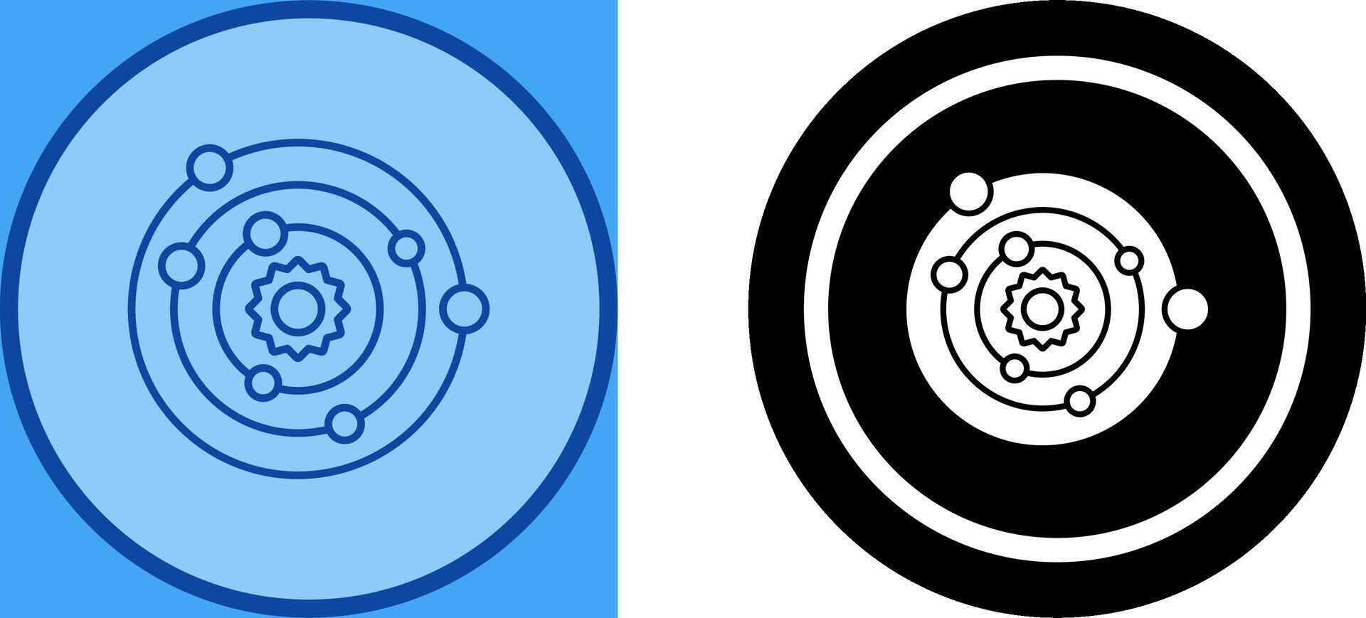Solar System Icon Design vector