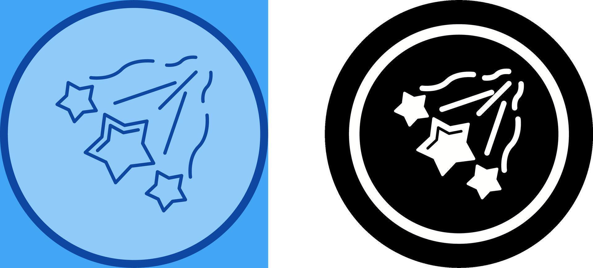 Falling Stars Icon Design vector