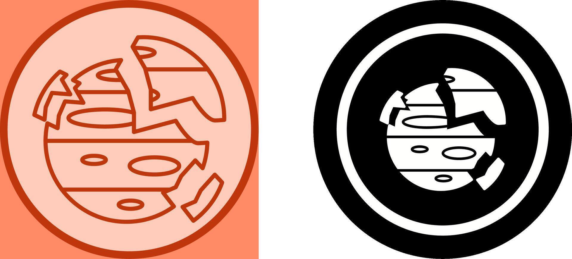 Destroyed Icon Design vector