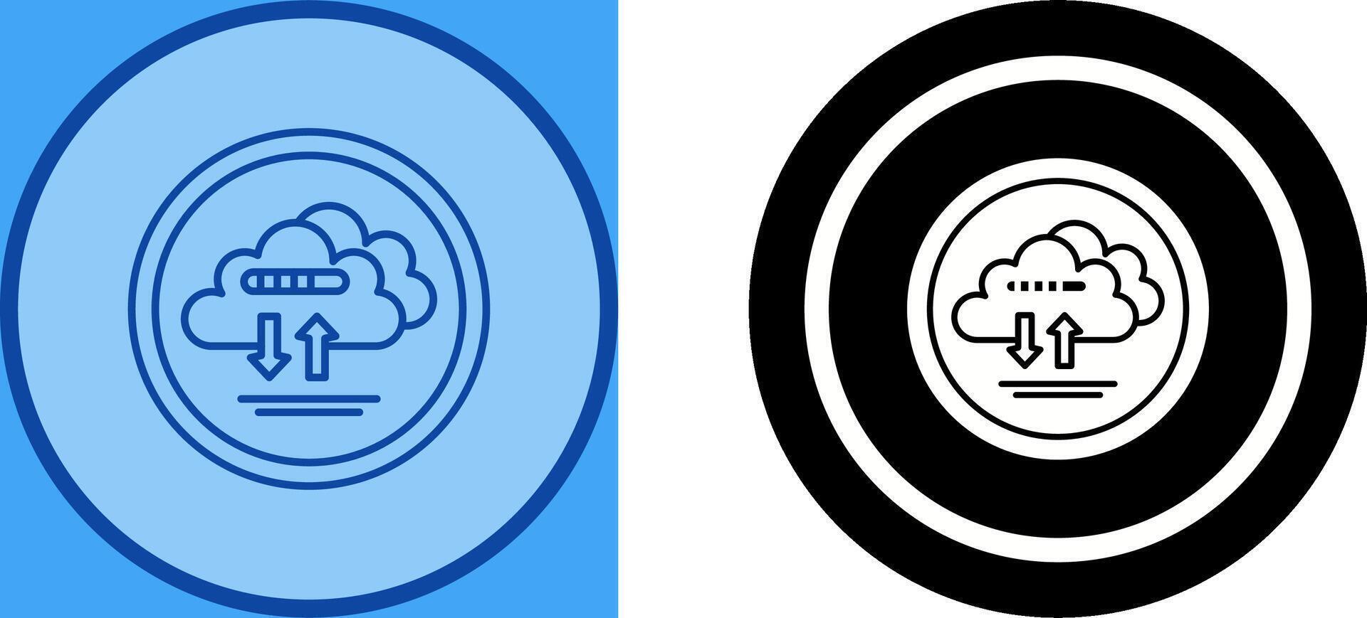Cloud Data Icon Design vector