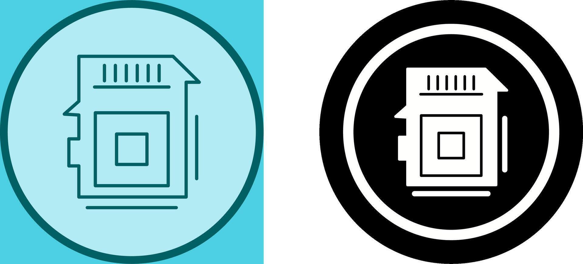 Sd Card Icon Design vector