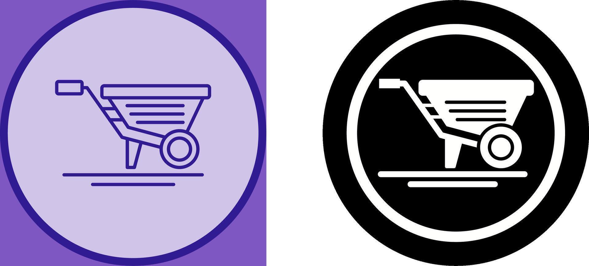 Wheelbarrow Icon Design vector