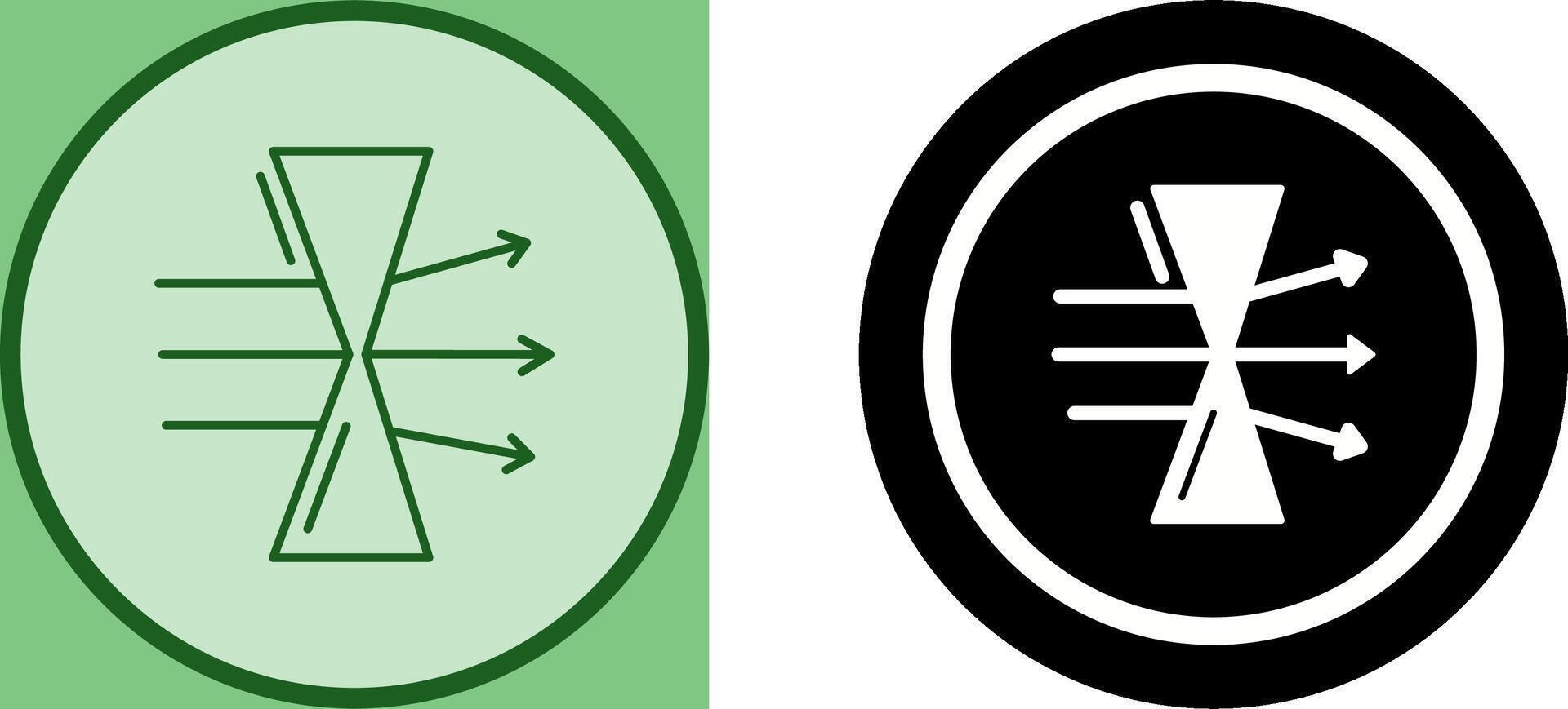 Dispersion Icon Design vector