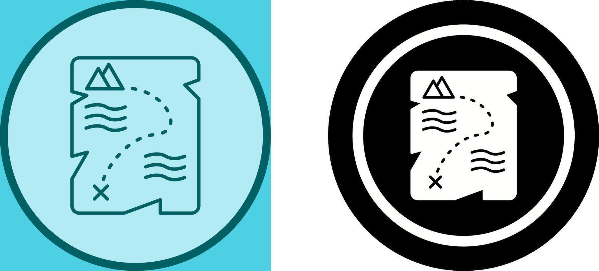 Treasure Map Icon Design vector