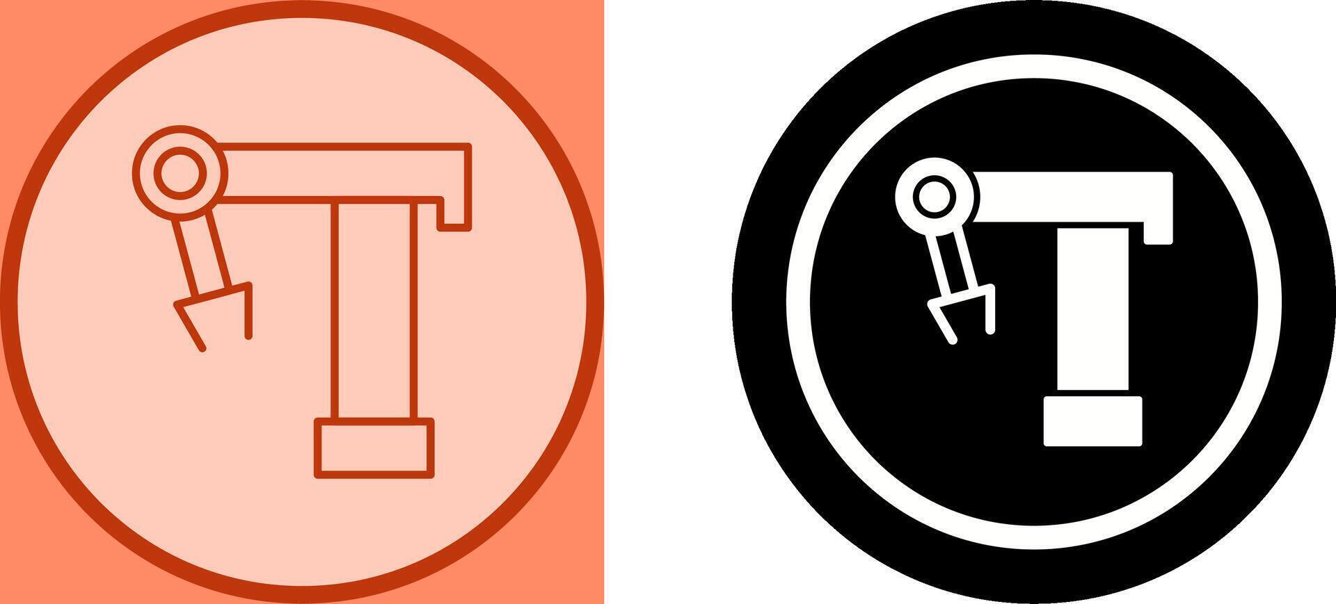 Robotic Arm Icon Design vector