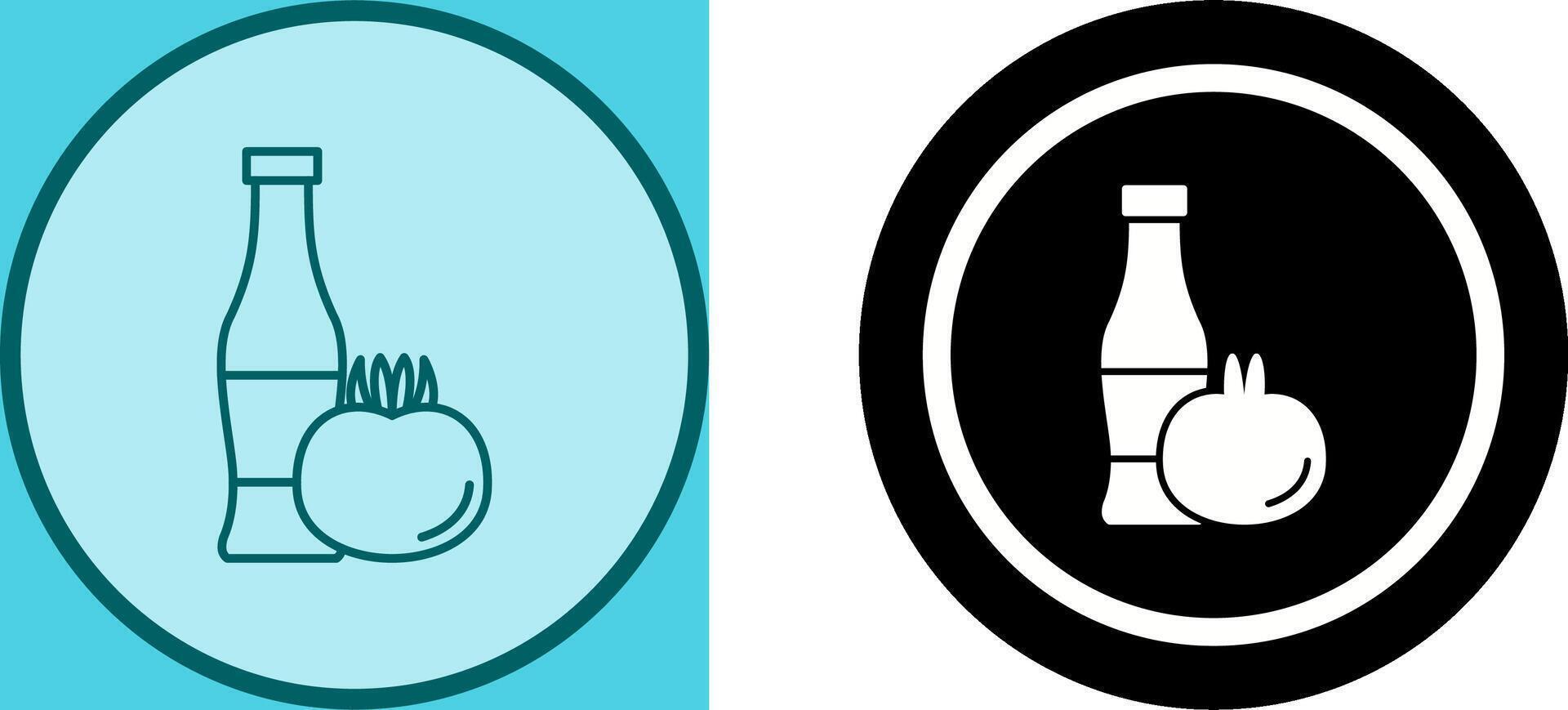 Tomato ketchup Icon Design vector
