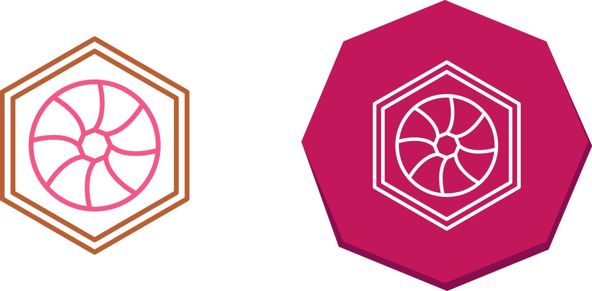 Unique Hexagonal Diaphram Icon Design vector