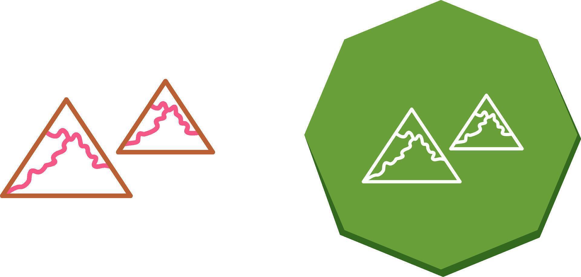 Unique Mountains Icon Design vector