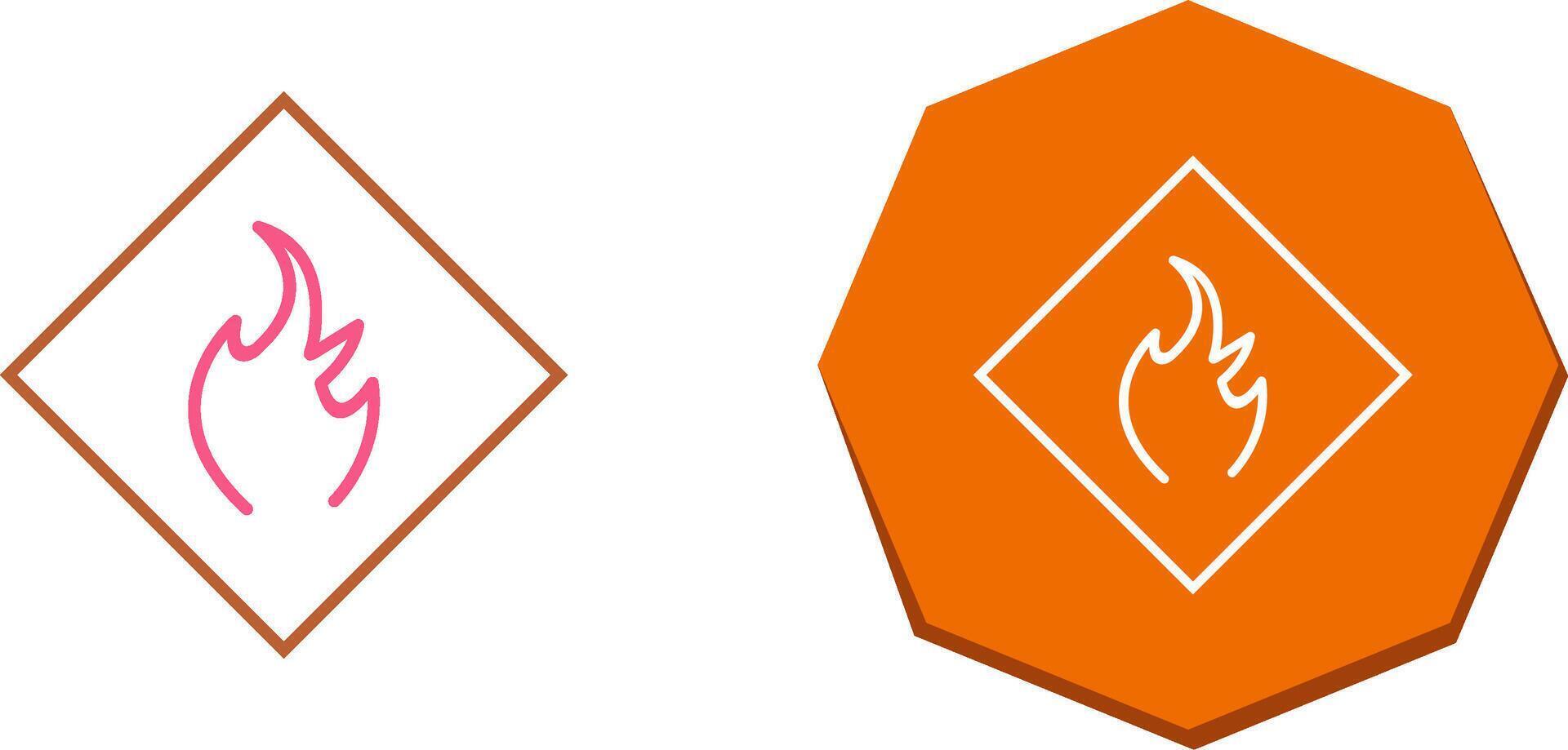 Danger of Flame Icon Design vector