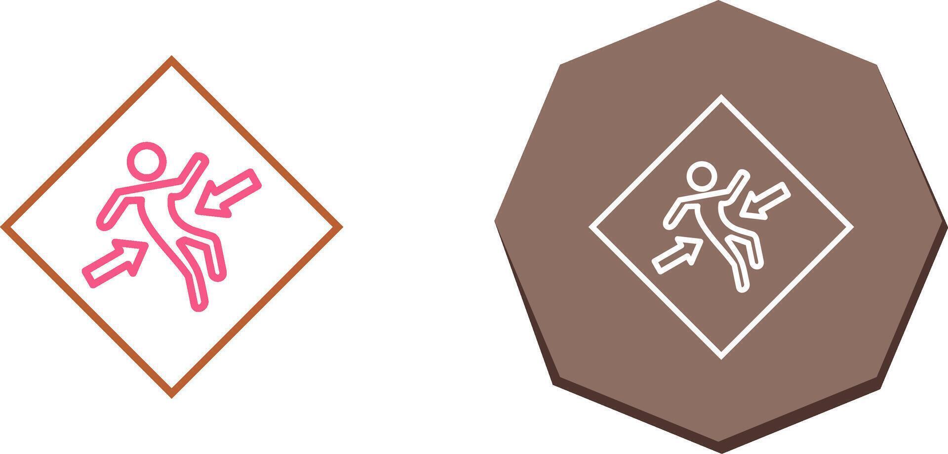 Crush Zone Icon Design vector